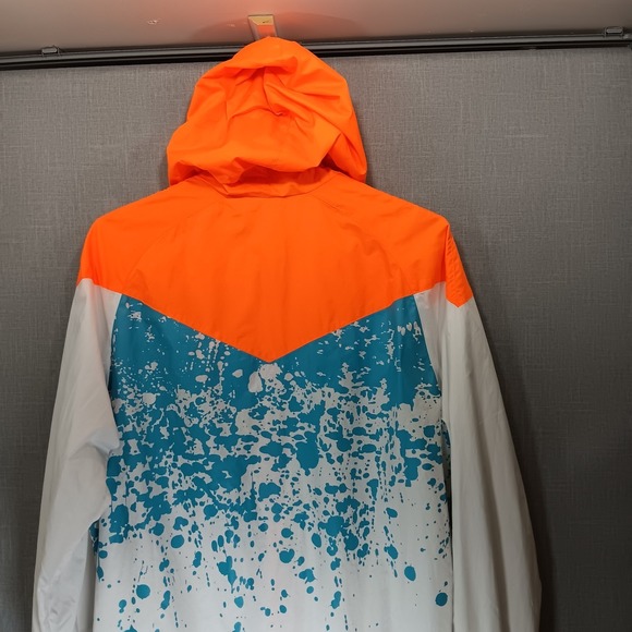 Nike Andre Agassi Challenge Court Windbreaker Jacket Neon Paint Splatter XL‎ 90s - Picture 8 of 13